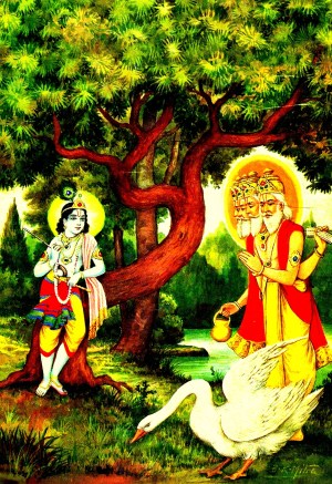 Krishna and Brahma